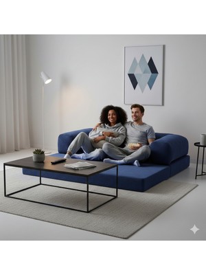 Dechome Mininest 160×80 Modüler 2 Kişilik Koltuk | Yatak Olabilen Tasarım | Çıkarılabilir ve Yıkanabilir Kılıf | Küçük Alanlar Için