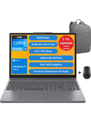 Lenovo Ideapad Slim 3 Intel Core I5 13420H 16GB 1TB SSD 15.3" Wuxga Windows 11 Home Taşınabilir Bilgisayar - Lenovo Çanta/mouse WZ20