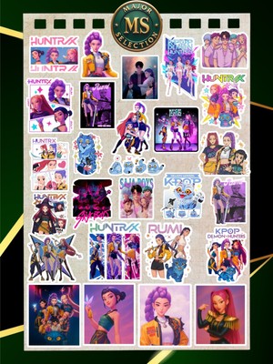 Major Selection Kpop Demon Hunter Sticker Seti – 25’li | 3-5 cm | Suya Dayanıklı, Araba–laptop–defter Etiketleri