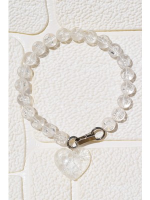 Bubble & Wrap - Akrilik Zincirli Epoksi Kalp Uçlu Kolye