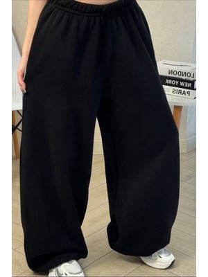 Vladivosto Büyük Beden Oversize Baggy Eşofman Altı Yüksek Bel Pamuk - Polyester - Elastan Malzeme ile Rahat Kullanım