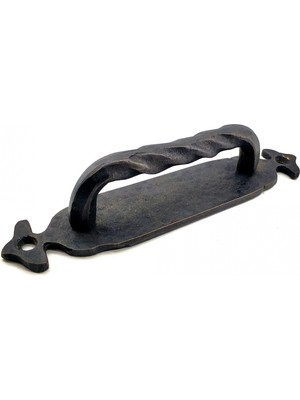 Antika Tarz Dekoratif Pirinç Burgulu Çekme Kol - 148X33 Mm, Oksit