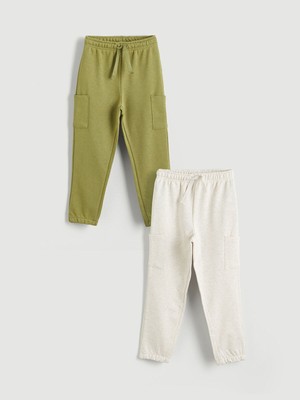 Lc Waikiki  Vizyon Yeni Sezon Beli Lastikli Erkek Çocuk Jogger Eşofman Altı 2'li