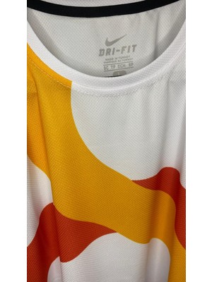 Mikro Kumaş Beyaz Sarı-Kırmızı Tasarım Tişört