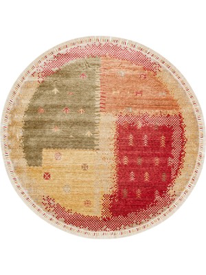 Kalesta Halı Milas 07 Beıge Autumn Q Uşaklı Kadınların Yoğun El Emeği ile Dokuduğu %100 Doğal Tencel Tezgah Halısı