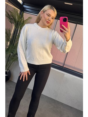 Mir Store Beyaz Simli Yumoş Kazak