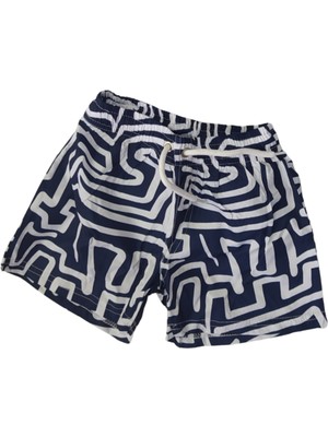 Çizgi Desenli Erkek Deniz Şortu
