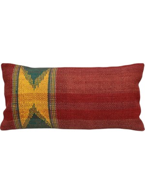 Kilim Antik El Dokuma Lumbar Kilim Kırlent Yastık Kılıfı 0324 - Yeni - Çok Renkli