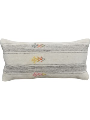 Kilim Antik El Dokuma Lumbar Kilim Kırlent Yastık Kılıfı 0314 - Yeni - Çok Renkli