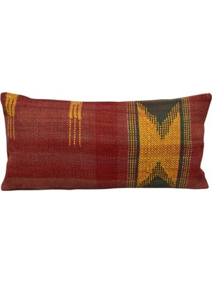 Kilim Antik El Dokuma Lumbar Kilim Kırlent Yastık Kılıfı 0319 - Yeni - Çok Renkli