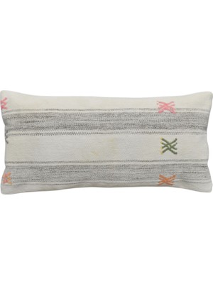 Kilim Antik El Dokuma Lumbar Kilim Kırlent Yastık Kılıfı 0320 - Yeni - Çok Renkli