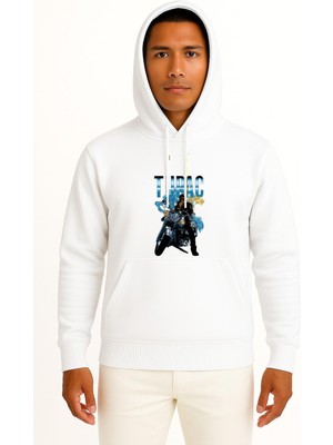 Bahriyeli Collection Kapüşonlu Tupac All Eyez On Me Göğüs Baskılı Unisex Sweatshirt
