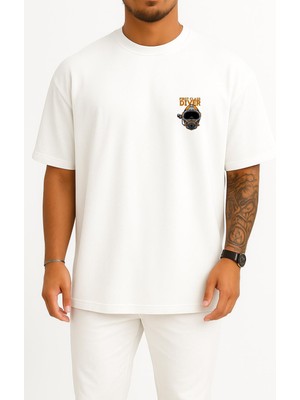Bahriyeli Collection Oversize First Class Diver Cep ve Sırt Baskılı Unisex T-Shirt