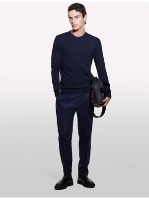 Sisley   Kaşmir Karışımlı Bisiklet Yaka Kazak