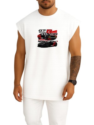 Bahriyeli Collection Oversize Nissan Gt-R R31 ve R35 Advan Göğüs Baskılı Atlet