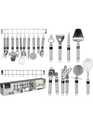 Boyner Evde Gümüş Servis Gereçleri 9lu Paslanmaz Çelik Servis Gereçler