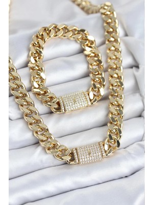 Clariss Xuping Gurmet Gold Renk Kolye Ve Bileklik Seti