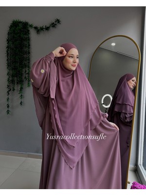 Yüsra Collection Tesettür Sufle Şifon Uzun Boy