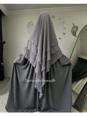 Yüsra Collection Tesettür Sufle Şifon Uzun Boy