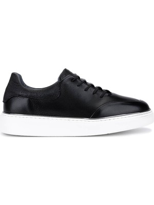 Tamer Tanca Erkek Hakiki Deri Siyah Sneakers & Spor Ayakkabı 530 1275 Erk Ayk SK25-26 Sıyah