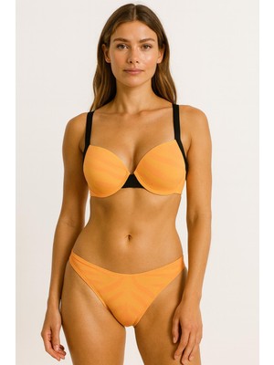 Rapapa Kadın Turuncu Destekli Bikini Takımı – Ayarlanabilir Askılı & Hızlı Kuruyan Kumaş 1315-69
