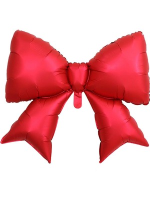 Patladı Gitti Kırmızı Kurdele Fiyonk Folyo Balon 98X75 cm