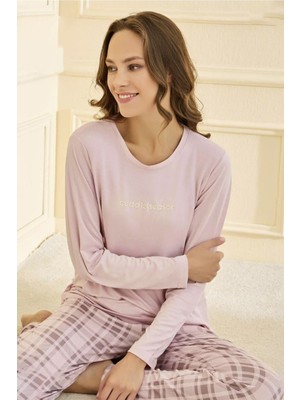 Remsa Kadın Milan Kumaş Pijama Takımı 50902-2761 PEMBE01