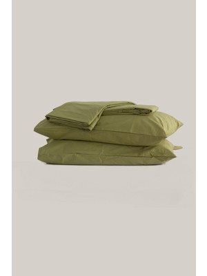 Sleeptown Çarşaflı Pamuk Nevresim Takımı Düz Renk  - Çift Kişilik