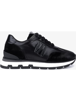 Valmenti Erkek Hakiki Deri Siyah Süet Sneakers & Spor Ayakkabı 1093 1898 Erk Ayk SK25-26 Sıyah Suet/syh