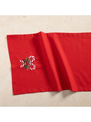 Mudo Home JOY NAKIŞLI RUNNER KIRMIZI 40X140