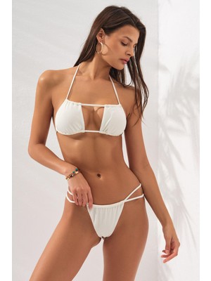 Pierre Cardin Straplez Formlu String Bikini Beyaz 231241