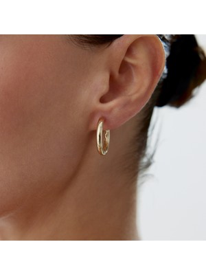 Rayna Slim Meta Halka Küpe