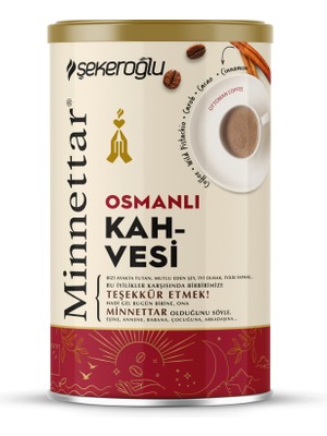 Şekeroğlu Minnettar Osmanlı Kahvesi 200 gr Özel Silindir Kutu
