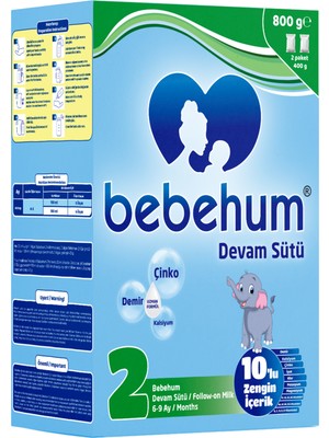 Bebehum 2 Devam Sütü 800 gr 6-9 Ay