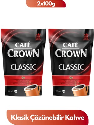 Cafe Crown Klasik Kahve 100 Gr. x 2 Adet