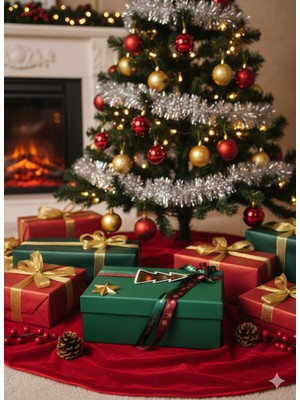 Dodomar 16×23×9 cm Nebia No:3 Dikdörtgen Hediye Kutusu – Yılbaşı Dekoratif Hediye Paketi