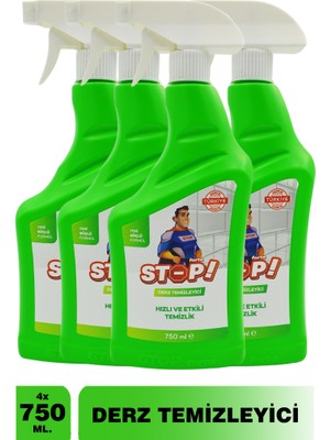 Stop Forte 4'lü Derz Temizleyici 750 ml Hızlı ve Etkili Temizlik İçin Pratik Kullanım