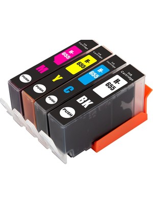 Hp 655 (CZ109A) Çipli 4 Renk Muadil Kartuş Seti Hp Deskjet Ink Advantage 5525 (CZ282) E-Aio Uyumlu