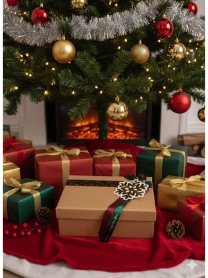 Dodomar 14×20×8 cm Nebia No:2 Dikdörtgen Hediye Kutusu – Yılbaşı Dekoratif Hediye Paketi