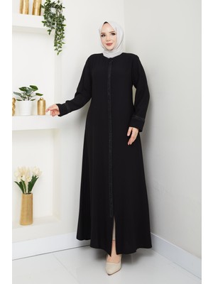 Eslemnur Taşlı Petek Kumaş Ferace