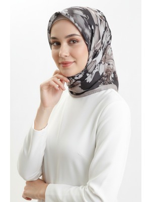 Desenli Kehribar Eşarp 70325-12 Vizon