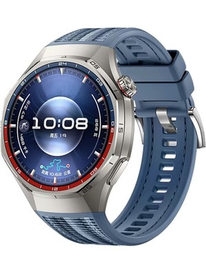 MobaxAksesuar Huawei Watch Gt 6/5 Pro 46MM Kordon Lansman Kumaş Dikişli Silikon Orj Klips 1e-1 Uyum 102