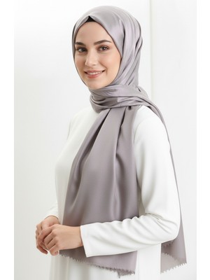 Uzun Saçaklı Viskon Şal 70331-12 Koyu Gri