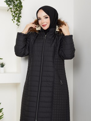 Eslemnur Içi Yünlü Kapitone Mont