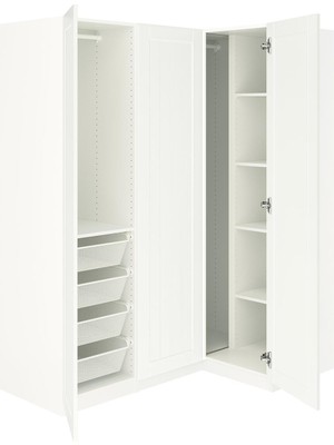 Hobiurun PAX köşe gardırop, beyaz, 161/111x201 cm