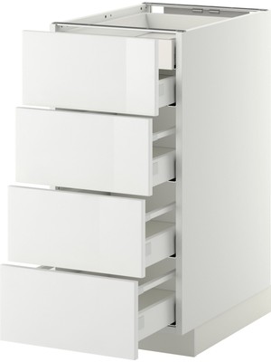 Hobiurun Çekmeceli alt dolap, RINGHULT beyaz, 40x60 cm, 5 çekmeceli ve 4 ön panelli