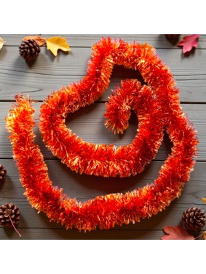 Oktay Sesal Yılbaşı Boyun Simi Turuncu 2 Metre Yılbaşı Boyun Simi Yumuşak Garland Yılbaşı Süslemeleri