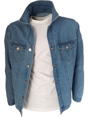 Coupon Erkek Kot Ceket / Açık Mavi