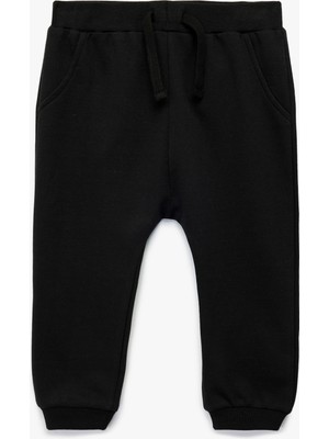 Koton Şardonlu Pamuklu Beli Bağcıklı Jogger Eşofman Altı