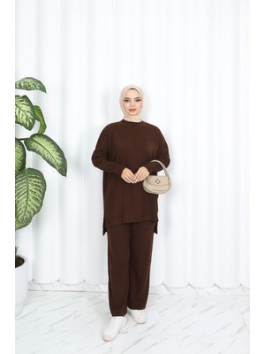 Fitilli Pantolonlu Triko Takım
